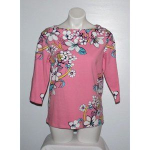 THE TALBOTS TEE Plus Petite Pink Cotton Blend Top Size XP